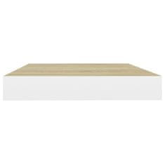 Vidaxl Stenske police 4 kosi barva hrasta in bela 40x23x3,8 cm MDF