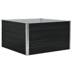 Greatstore Dvignjeno cvetlično korito 100x100x45 cm jeklo antracitno