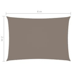 Vidaxl Senčno jadro oksford blago pravokotno 2x4 taupe