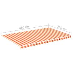 Vidaxl Nadomestno blago za tendo rumeno in oranžno 5x3 m