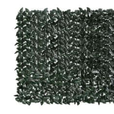 Vidaxl Balkonsko platno s temno zelenim listjem 500x150 cm