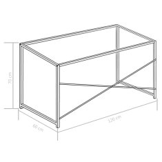 Vidaxl Računalniška miza bela 120x60x70 cm