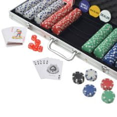 Greatstore Poker Set s 500 Žetoni Aluminij