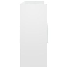 Vidaxl Komoda visok sijaj bela 105x30x70 cm iverna plošča