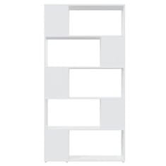 Vidaxl Knjižna omara za razdelitev prostora bela 80x24x155 cm