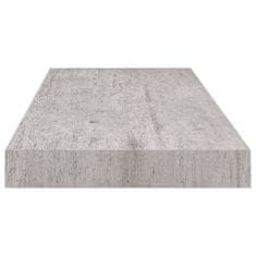 Vidaxl Stenska polica betonsko siva 60x23,5x3,8 cm MDF