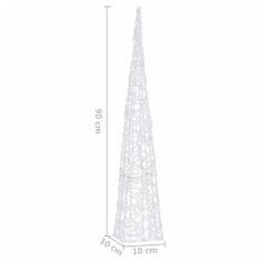 Vidaxl Akrilni okrasni LED stožec večbarven 90 cm