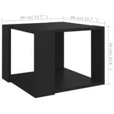 Vidaxl Klubska mizica črna 40x40x30 cm iverna plošča