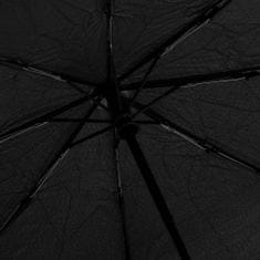 Vidaxl Samodejni dežnik, črn, 95 cm