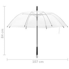 Vidaxl Prozoren dežnik, 107 cm