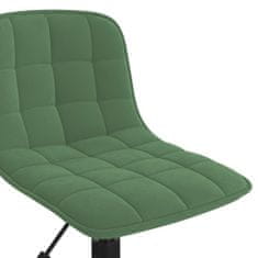 Vidaxl Vrtljivi namizni stol, temno zelen, oblazinjen z žametom