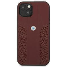 Bmw etui bmhcp13srsppr iphone 13 mini 5,4; rdeča trda torbica leather curve perforate