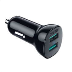 Choetech avtomobilski polnilec 2 x USB Quick Charge 3.0 30W 2,4A črn (C0051)