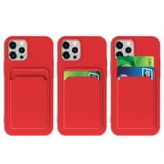 slomart card case silikonska denarnica denarnica z režo za kartico dokumenti za samsung galaxy a72 4g rdeča