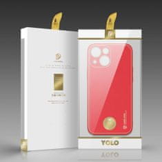 Dux Ducis Yolo usnje ovitek za iPhone 13, rdeča