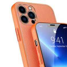 Dux Ducis Yolo usnje ovitek za iPhone 13 Pro, oranžna