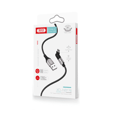 XO Kabel USB na 8-pin Lightning 180° NB176 1,2m 2,4A črn