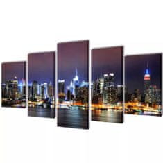 shumee Set platen s printom New York ponoči 200 x 100 cm