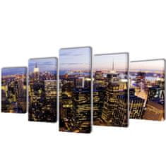 Vidaxl Set platen s printom New York iz zraka 200 x 100 cm