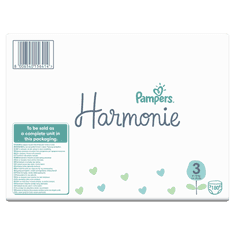 Pampers plenice Harmony, velikost 3, 186 kosov, 6kg-10kg