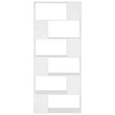 Vidaxl Knjižna omara za razdelitev prostora bela 80x24x186 cm