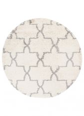 Chemex Koberec Boho Modern Shaggy Soft Circle L227D Bež Siva 120x120 cm