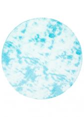 Chemex Svilena Preproga Mehak Debel Dlakavi Krog Mr-582 Dyed Modra Večbarvna 80x80 cm