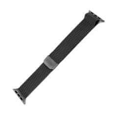 FIXED Mesh Strap za Apple Watch 42/44/45 mm, nerjaveče jeklo, črn (FIXMEST-434-BK)