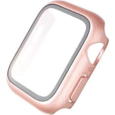 FIXED Zaščitni ovitek Pure+ s kaljenim steklom za Apple Watch 40 mm, roza (FIXPUW+-436-PI)