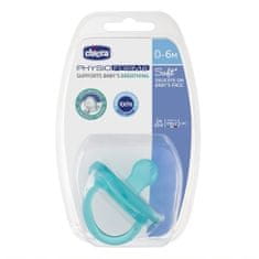 Chicco 051861 FIZIOLOŠKI MEHKI SILIKONSKI CUCELJ 0-6M 1 KOS MODRI