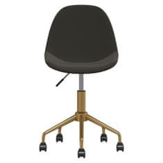 Vidaxl Vrtljivi namizni stoli, 2 kosa, temno siva barva, oblazinjeni z žametom