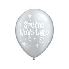 Moja zabava Baloni Srečno Novo leto - Srebrna