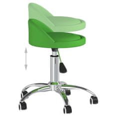 Vidaxl Vrtljivi namizni stoli, 2 kosa, zeleni, umetno usnje