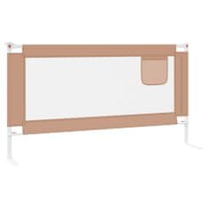 Greatstore Posteljno varovalo za malčke taupe 160x25 cm blago