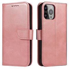 slomart magnet case eleganten etui preklopni ovitek s funkcijo stojala za iphone 14 pro roza