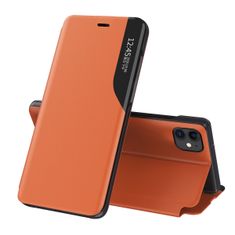 slomart eleganten ovitek view case iz eko usnja s stojalom v obliki knjižne police za iphone 13 mini oranžna