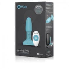 B-Vibe Rimming vibrirajoč analni čep z daljinskim vodenjem, moder