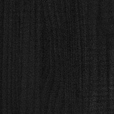 Vidaxl 5-nadstropna knjižna omara črna 100x30x175 cm iverna plošča