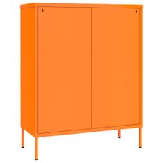 Vidaxl Omarica s predali oranžna 80x35x101,5 cm jeklo