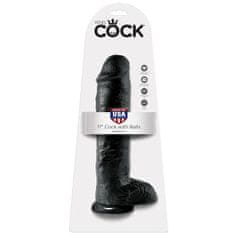 King Cock 11" dildo, črn, 28 cm