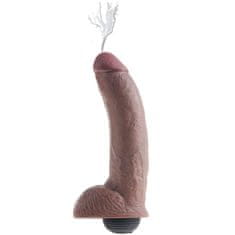 King Cock Squirting dildo, 9", rjav