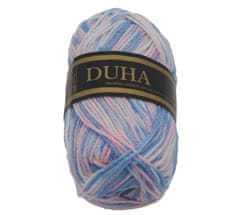 Preja DUHA - 50g / 150 m - bela, modra, roza