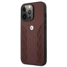Bmw etui bmhcp13xrsppr iphone 13 pro max 6,7; rdeča trda torbica leather curve perforate