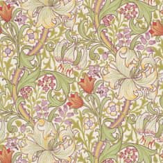 MORRIS & CO. Tapeta GOLDEN LILY 210399, kolekcija ARCHIVE WALLPAPERS, olivno russet