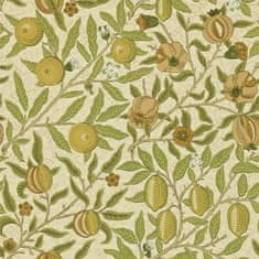 MORRIS & CO. Tapeta FRUIT 210427, kolekcija ARCHIVE WALLPAPERS, limeta zelena tan