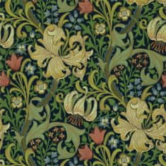 MORRIS & CO. Tapeta GOLDEN LILY 210429, kolekcija ARCHIVE WALLPAPERS, indigo