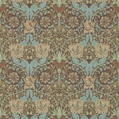 MORRIS & CO. Tapeta HONEYSUCKLE & TULIP 214702, kolekcija ARCHIVE WALLPAPERS, taupe aqua