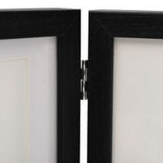 Vidaxl Okvir za fotografije, črn, 22x15 cm + 2 x (10x15 cm)