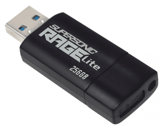 Patriot Supersonic Rage Lite USB 3.2 spominski ključ, 256 GB, 120MB/s (PEF256GRLB32U)