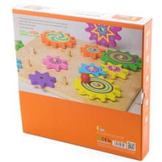 Viga Toys  izobraževalna lesena tabla Twisted Gears FSC Montessori certifikat